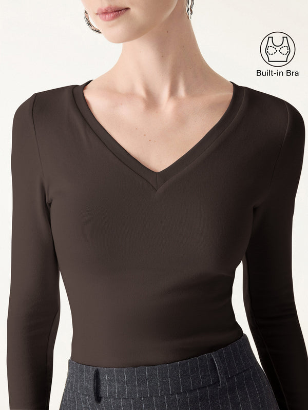 LiteWarm V-Neck Long Sleeve Brami